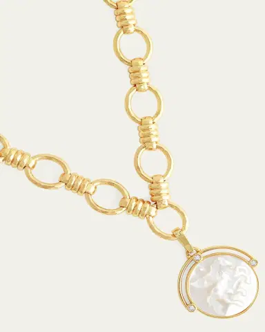 Anabel Aram Jewelry Pegasus Mother-of-Pearl Coin Pendant Necklace | Thumbnail 5 Anabel Aram Jewelry Pegasus Mother-of-Pearl Coin Pendant Necklace | Thumbnail 5