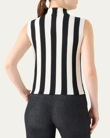 Akris punto Vertical Stripe Merino Knit Top | Thumbnail 3
