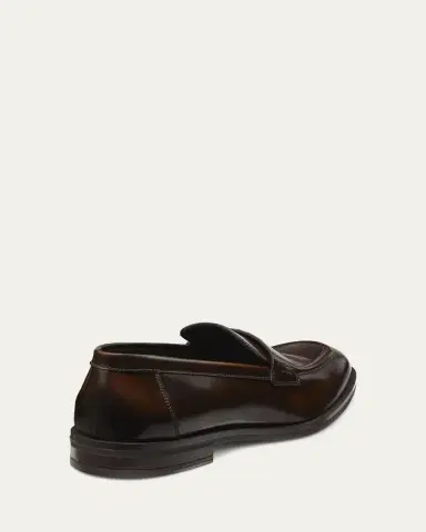 Stuart Weitzman Men's Club Brushed Leather Slip-On Loafers | Thumbnail 3