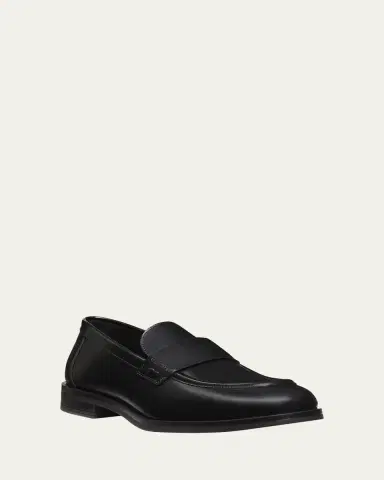 Stuart Weitzman Men's Club Brushed Leather Slip-On Loafers | Thumbnail 5