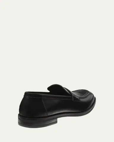 Stuart Weitzman Men's Club Brushed Leather Slip-On Loafers | Thumbnail 6