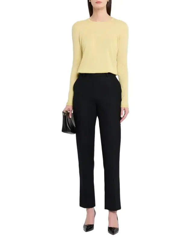 Cashmere-Silk Crewneck Sweater