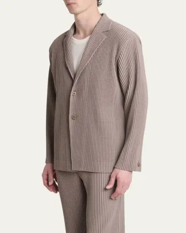 Homme Plissé Issey Miyake Men's Pleated Single-Breasted Sport Coat | Thumbnail 4 Homme Plissé Issey Miyake Men's Pleated Single-Breasted Sport Coat | Thumbnail 4
