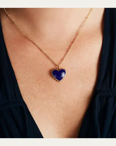 Anabel Aram Jewelry Heart Stone Pendant Necklace | Thumbnail 2