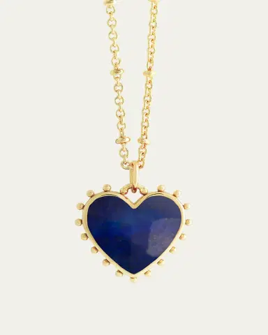 Anabel Aram Jewelry Heart Stone Pendant Necklace | Thumbnail 3