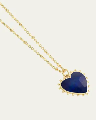 Anabel Aram Jewelry Heart Stone Pendant Necklace | Thumbnail 4