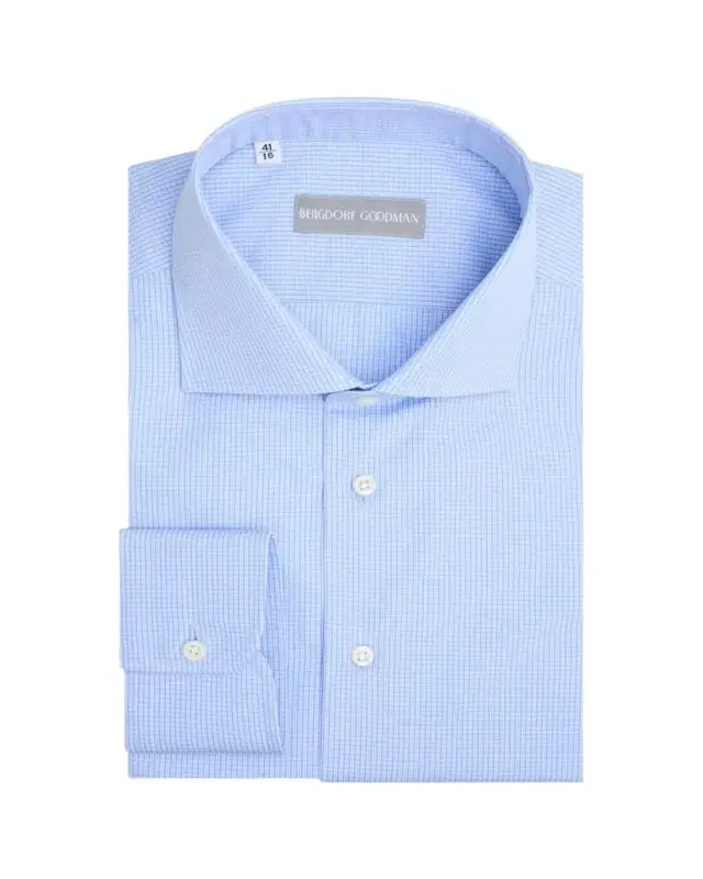 Men's Cotton Mini Graph Check Dress Shirt