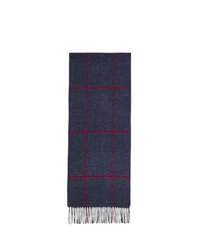 PIACENZA Men's Silk Cashmere Glen Plaid Scarf