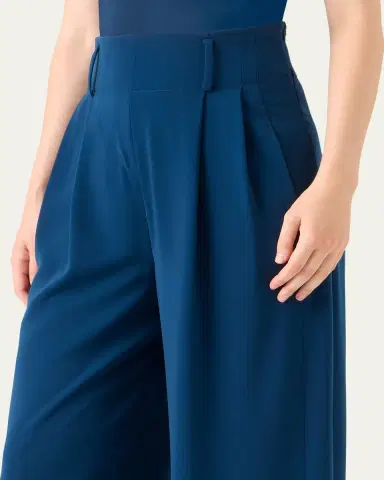 Akris punto Florina High-Rise Pleated Crepe Wide-Leg Pants | Thumbnail 5 Akris punto Florina High-Rise Pleated Crepe Wide-Leg Pants | Thumbnail 5