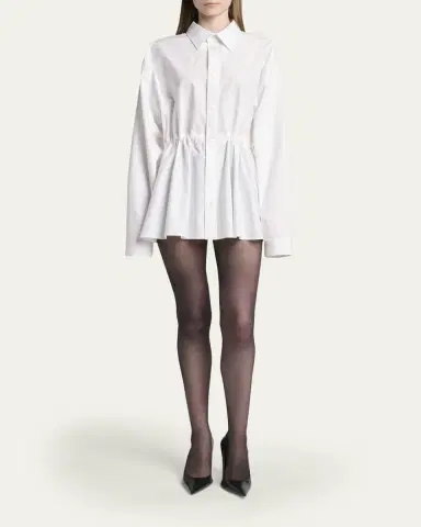 Balenciaga Hourglass Poplin Mini Shirtdress | Thumbnail 2 Balenciaga Hourglass Poplin Mini Shirtdress | Thumbnail 2