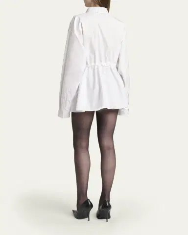 Balenciaga Hourglass Poplin Mini Shirtdress | Thumbnail 3 Balenciaga Hourglass Poplin Mini Shirtdress | Thumbnail 3