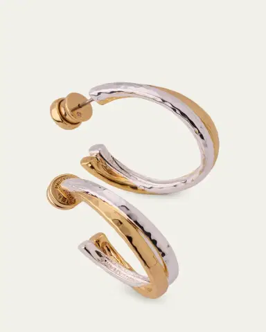 Anabel Aram Jewelry Farrier Mixed Metal Hoop Earrings | Thumbnail 3 Anabel Aram Jewelry Farrier Mixed Metal Hoop Earrings | Thumbnail 3