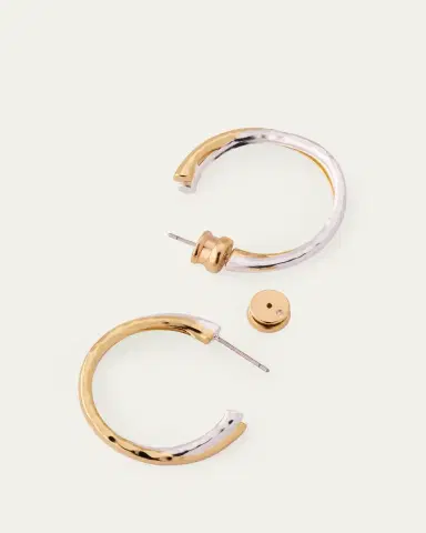 Anabel Aram Jewelry Farrier Mixed Metal Hoop Earrings | Thumbnail 4 Anabel Aram Jewelry Farrier Mixed Metal Hoop Earrings | Thumbnail 4