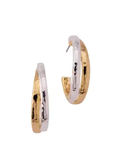 Anabel Aram Jewelry Farrier Mixed Metal Hoop Earrings | Thumbnail 1 Anabel Aram Jewelry Farrier Mixed Metal Hoop Earrings | Thumbnail 1