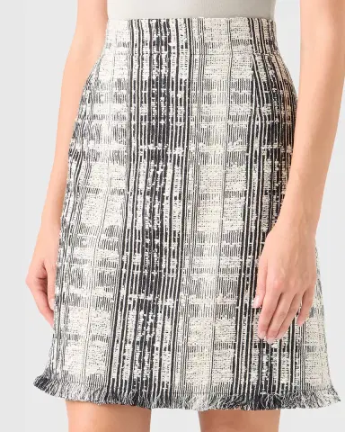 Akris punto Check Check Fringed Mini Skirt | Thumbnail 3 Akris punto Check Check Fringed Mini Skirt | Thumbnail 3