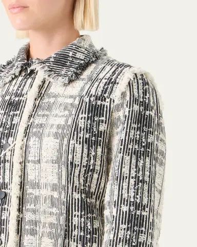 Akris punto Textured Raw Cotton Denim Jacket | Thumbnail 5