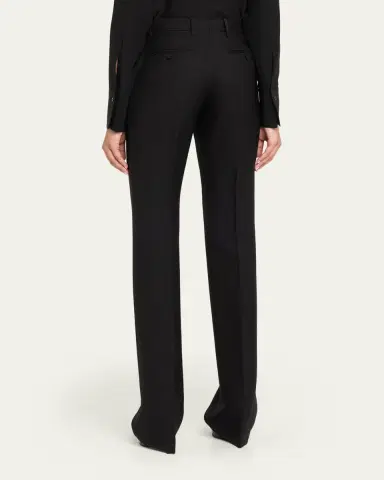 Tom Ford Wool-Blend Straight-Leg Pants | Thumbnail 3 Tom Ford Wool-Blend Straight-Leg Pants | Thumbnail 3