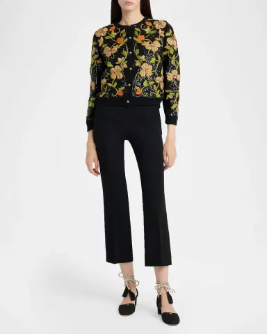 Valentino Garavani V-Logo Straight-Leg Crop Pants | Thumbnail 6 Valentino Garavani V-Logo Straight-Leg Crop Pants | Thumbnail 6