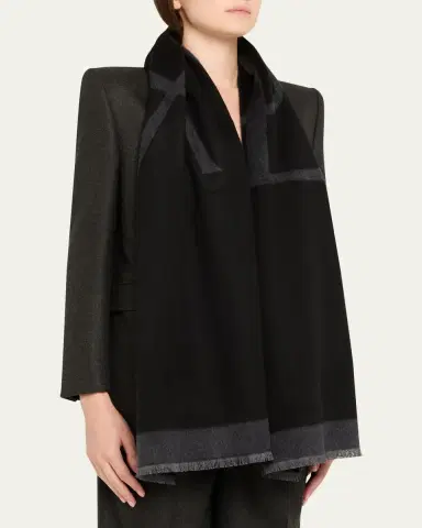 Saint Laurent YSL Large Silk Scarf | Thumbnail 5