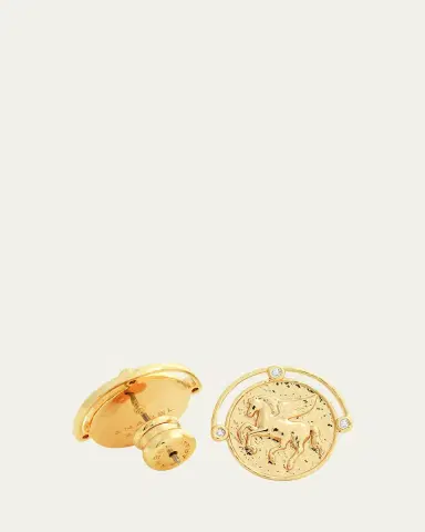 Anabel Aram Jewelry Pegasus Coin Stud Earrings | Thumbnail 3