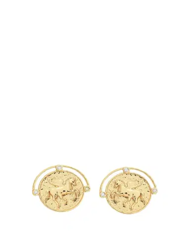 Anabel Aram Jewelry Pegasus Coin Stud Earrings | Thumbnail 1