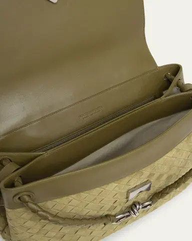 Bottega Veneta Men's Andiamo Intrecciato Suede and Leather Messenger Bag | Thumbnail 4