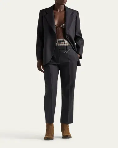 Prada Wool Gabardine Single-Breasted Blazer | Thumbnail 2