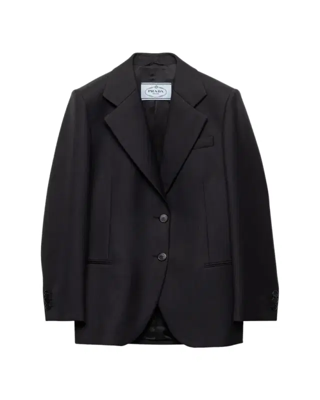 Prada Wool Gabardine Single-Breasted Blazer