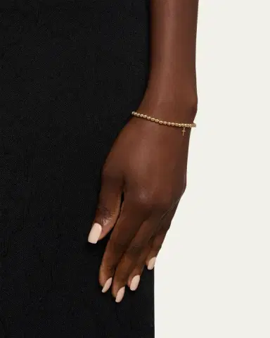 Sydney Evan 14K Tiny Pure Cross Charm Bracelet | Thumbnail 2 Sydney Evan 14K Tiny Pure Cross Charm Bracelet | Thumbnail 2
