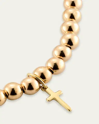 Sydney Evan 14K Tiny Pure Cross Charm Bracelet | Thumbnail 3 Sydney Evan 14K Tiny Pure Cross Charm Bracelet | Thumbnail 3