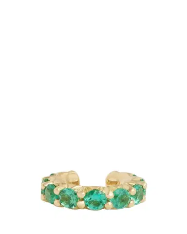 Jamie Wolf 18K Yellow Gold Emerald Ear Cuff, Single | Thumbnail 1