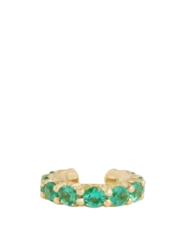 Jamie Wolf 18K Yellow Gold Emerald Ear Cuff, Single