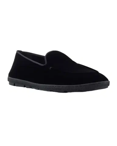 Giorgio Armani Men's Velvet Rubber-Sole Slipper Loafers | Thumbnail 1 Giorgio Armani Men's Velvet Rubber-Sole Slipper Loafers | Thumbnail 1