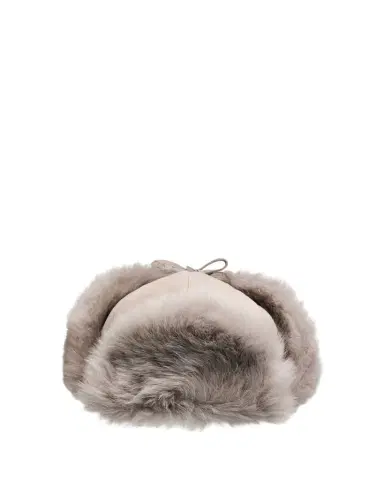 Pologeorgis Men's Suede Shearling-Trim Trapper Hat | Thumbnail 1