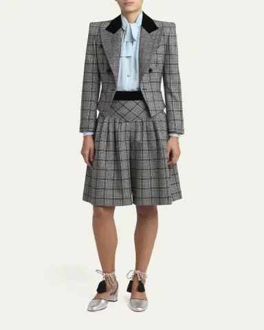 Valentino Garavani Bow-Neck Silk Button-Down Blouse | Thumbnail 2 Valentino Garavani Bow-Neck Silk Button-Down Blouse | Thumbnail 2