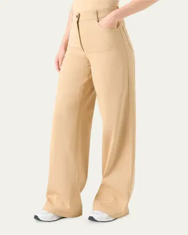 Akris punto Cooper Wide-Leg Cotton Gabardine Pants | Thumbnail 4 Akris punto Cooper Wide-Leg Cotton Gabardine Pants | Thumbnail 4