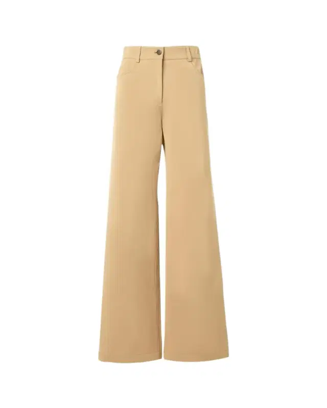 Cooper Wide-Leg Cotton Gabardine Pants