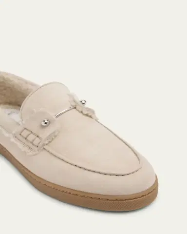 Christian Louboutin Chambeliboat Donna Shearling-Lined Suede Boat Shoes | Thumbnail 3 Christian Louboutin Chambeliboat Donna Shearling-Lined Suede Boat Shoes | Thumbnail 3