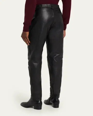 Saint Laurent Men's Slim Textured Leather Pants | Thumbnail 7