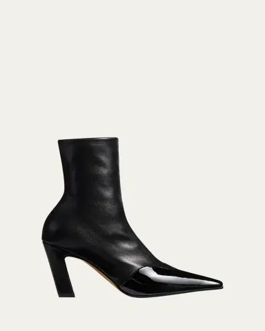 Khaite Nevada Patent-Wingtip Ankle Boots | Thumbnail 5