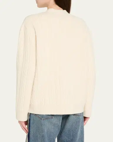 MM6 MAISON MARGIELA Cable-Knit Cardigan | Thumbnail 3 MM6 MAISON MARGIELA Cable-Knit Cardigan | Thumbnail 3