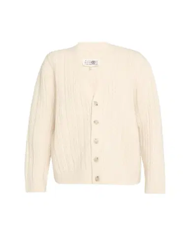 MM6 MAISON MARGIELA Cable-Knit Cardigan | Thumbnail 1 MM6 MAISON MARGIELA Cable-Knit Cardigan | Thumbnail 1