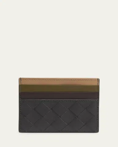 Bottega Veneta Men's Intrecciato 15 Leather Multicolor-Slot Card Holder | Thumbnail 4