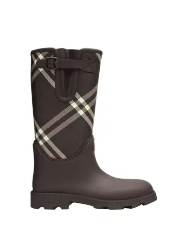 Burberry Rubber Marsh Stamp Check Rain Boots | Thumbnail 1 Burberry Rubber Marsh Stamp Check Rain Boots | Thumbnail 1