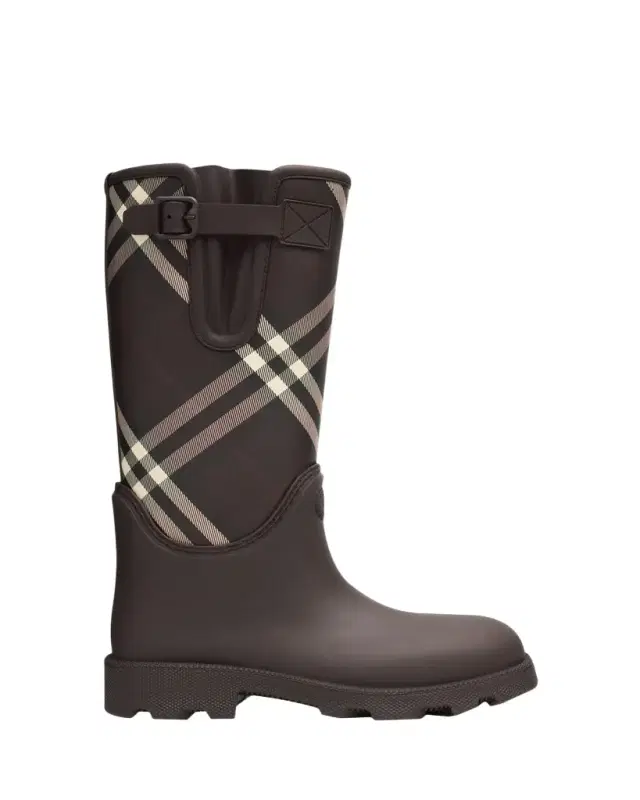 Rubber Marsh Stamp Check Rain Boots