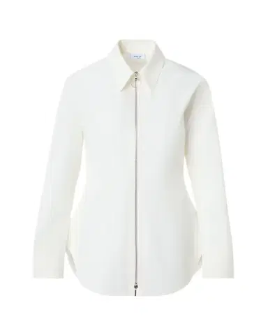 Akris punto Zip-Front Cotton Poplin Collared Shirt | Thumbnail 1 Akris punto Zip-Front Cotton Poplin Collared Shirt | Thumbnail 1