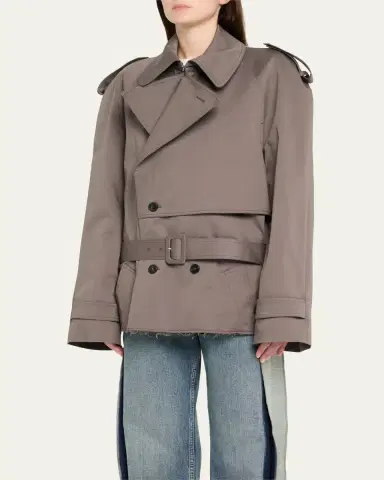 MM6 MAISON MARGIELA Boxy Trench-Style Sports Jacket | Thumbnail 4 MM6 MAISON MARGIELA Boxy Trench-Style Sports Jacket | Thumbnail 4
