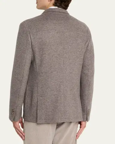 FEDELI Men's Double-Face Cashmere Chore Jacket | Thumbnail 3 FEDELI Men's Double-Face Cashmere Chore Jacket | Thumbnail 3