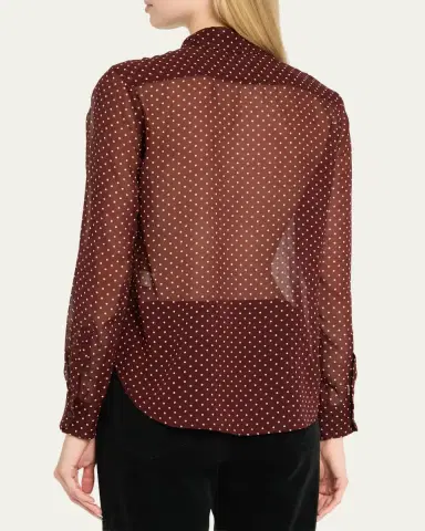 Nili Lotan Gaia Polka-Dot Silk Slim Button-Down Shirt | Thumbnail 11 Nili Lotan Gaia Polka-Dot Silk Slim Button-Down Shirt | Thumbnail 11