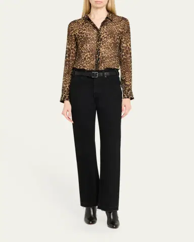 Nili Lotan Gaia Polka-Dot Silk Slim Button-Down Shirt | Thumbnail 6 Nili Lotan Gaia Polka-Dot Silk Slim Button-Down Shirt | Thumbnail 6